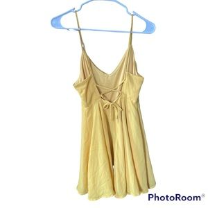 Size s forever 21 yellow mini dress